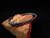 Vintage Stamped Twisted Silver Wire Cuff  c.1940～