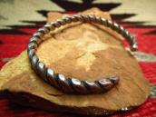 Vintage Stamped Twisted Silver Wire Cuff  c.1940～