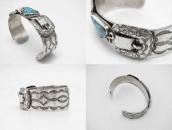 Antique Navajo Belt Buckles Silver Cuff w/Turquoise c.1930～