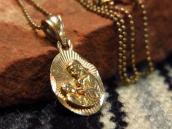 Vintage 14K Gold Jesus Medallion Fob Necklace