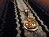 Vintage 14K Gold Jesus Medallion Fob Necklace