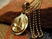 Vintage 14K Gold Jesus Medallion Fob Necklace