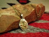 Vintage 14K Gold Jesus Medallion Fob Necklace