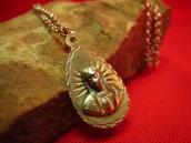 Vintage 10K Gold Our Lady of Gudalupe Fob Necklace