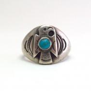 Antique Thunderbird Applique Cigar Band Ring w/TQ  c.1925～