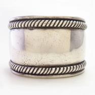 Vintage Navajo/Pueblo Repoused Silver Band Wide Cuff c.1950～