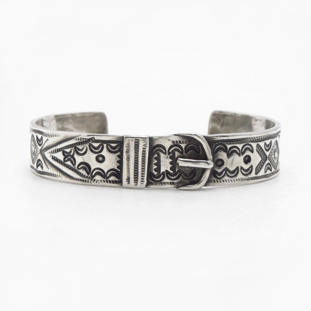 Antique Navajo Belt Buckle design Ingot Silver Cuff c.1920~
