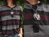 Atq Navajo Thunderbird Applique Naja Necklace w/TQ  c.1930～
