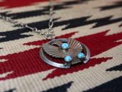 Atq Navajo Thunderbird Applique Naja Necklace w/TQ  c.1930～