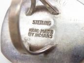 【GARDEN OF THE GODS】 Atq Silver Ring w/Green Jasper  c.1940