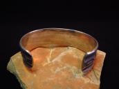 Vintage Stamped & Chiseled Ingot Silver Cuff Bracelet c.1940