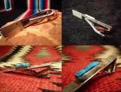 Vintage Stamped Silver Tie Clip w/Kingman TQ