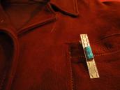 Vintage Stamped Silver Tie Clip w/Kingman TQ