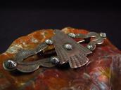 Antique Stamped Silver Thunderbird Applique Pin  c.1925～