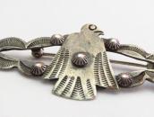 Antique Stamped Silver Thunderbird Applique Pin  c.1925～