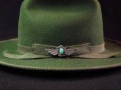 Antique Stamped Thunderbird Shape Silver Pin w/TQ  c.1935～