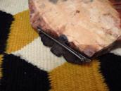 Antique Stamped Thunderbird Shape Silver Pin w/TQ  c.1935～