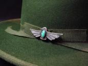 Antique Stamped Thunderbird Shape Silver Pin w/TQ  c.1935～