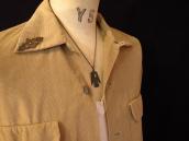 Antique 卍 Stamped Thunderbird Shape Fob Necklace w/TQ c.1930