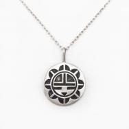 【Jason Takala】Old Hopi Sun Face Overlay Top Necklace c.1980～