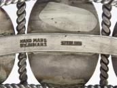 【GARDEN OF THE GODS】 Antique Silver Cuff w/Three Onyx c.1940