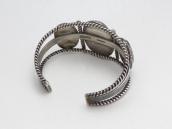 【GARDEN OF THE GODS】 Antique Silver Cuff w/Three Onyx c.1940