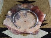 Atq Navajo "FlatTop" Chiseled IngotSilver w/Turquoise c.1920