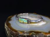 Atq Navajo "FlatTop" Chiseled IngotSilver w/Turquoise c.1920