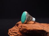 Antique Navajo Fox Turquoise Men's Ring  c.1940～