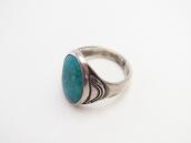 Antique Navajo Fox Turquoise Men's Ring  c.1940～