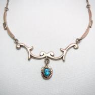 Joe H. Quintana Cochiti Silver Necklace w/TQ