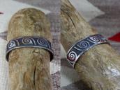 【Elgene Sehongva】Old Hopi Overlay Cuff Bracelet c.1975～
