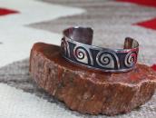 【Elgene Sehongva】Old Hopi Overlay Cuff Bracelet c.1975～