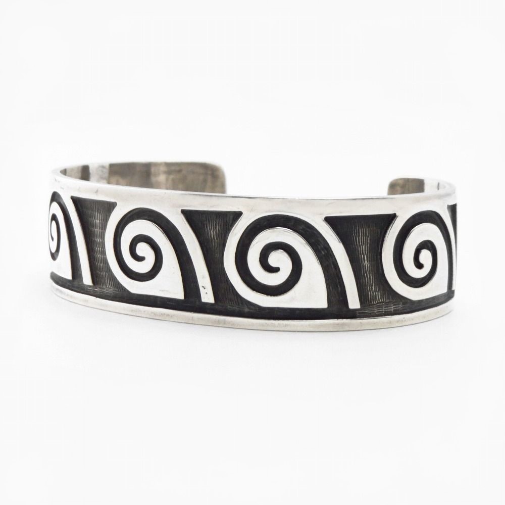 【Elgene Sehongva】Old Hopi Overlay Cuff Bracelet c.1975～