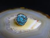 Vintage Navajo Gem Quality Turquoise Ring in Silver c.1960
