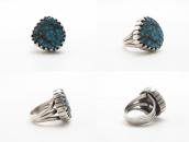 Vintage Navajo Gem Quality Turquoise Ring in Silver c.1960