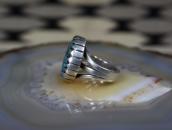 Vintage Navajo Gem Quality Turquoise Ring in Silver c.1960
