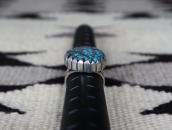 Vintage Navajo Gem Quality Turquoise Ring in Silver c.1960
