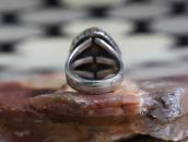 Vintage Navajo Gem Quality Turquoise Ring in Silver c.1960