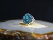 Vintage Navajo Gem Quality Turquoise Ring in Silver c.1960