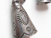 Vintage Stamped Silver Tipi Shape Screw-back Earring  c.1950