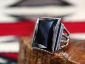 Vintage 【BELL TRADING POST】 Men's Silver Ring w/Hematite