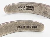 【GARDEN OF THE GODS】 Atq 卍 Stamped Ingot Silver Cuff  c.1935