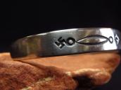 【GARDEN OF THE GODS】 Atq 卍 Stamped Ingot Silver Cuff  c.1935