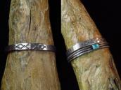 【GARDEN OF THE GODS】 Atq 卍 Stamped Ingot Silver Cuff  c.1935