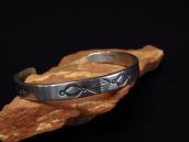 【GARDEN OF THE GODS】 Atq 卍 Stamped Ingot Silver Cuff  c.1935