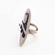 【Bernard Dawahoya/Hopi Crafts】Vtg Overlay Small Ring  c.1960