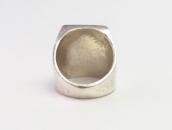 Vintage Zuni Turquoise & Onyx Inlay Seal Ring  c.1960～