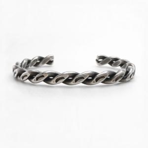 Antique Navajo Stamped Flat Twistedwire Narrow Cuff c.1935～①