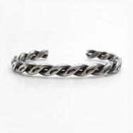 Antique Navajo Stamped Flat Twistedwire Narrow Cuff c.1935～①